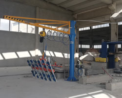 Marble slab lifting device